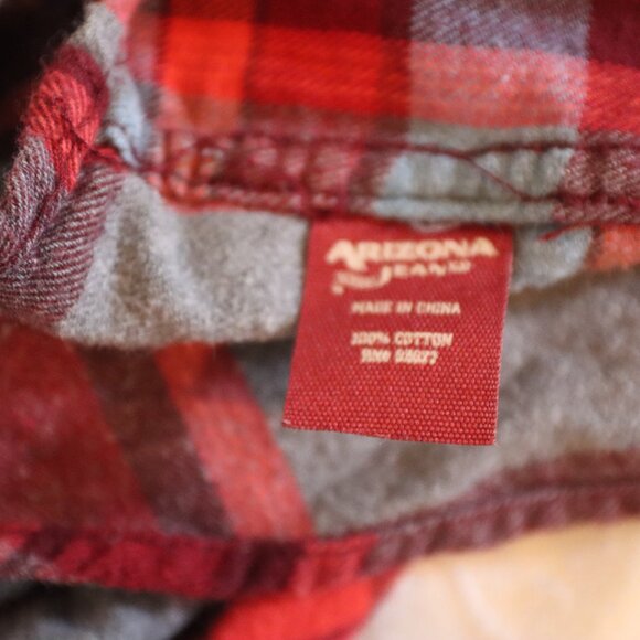Arizona Jean Company Button down Flannel Shirt size XXL 100% Cotton Casual Work - Picture 3 of 8